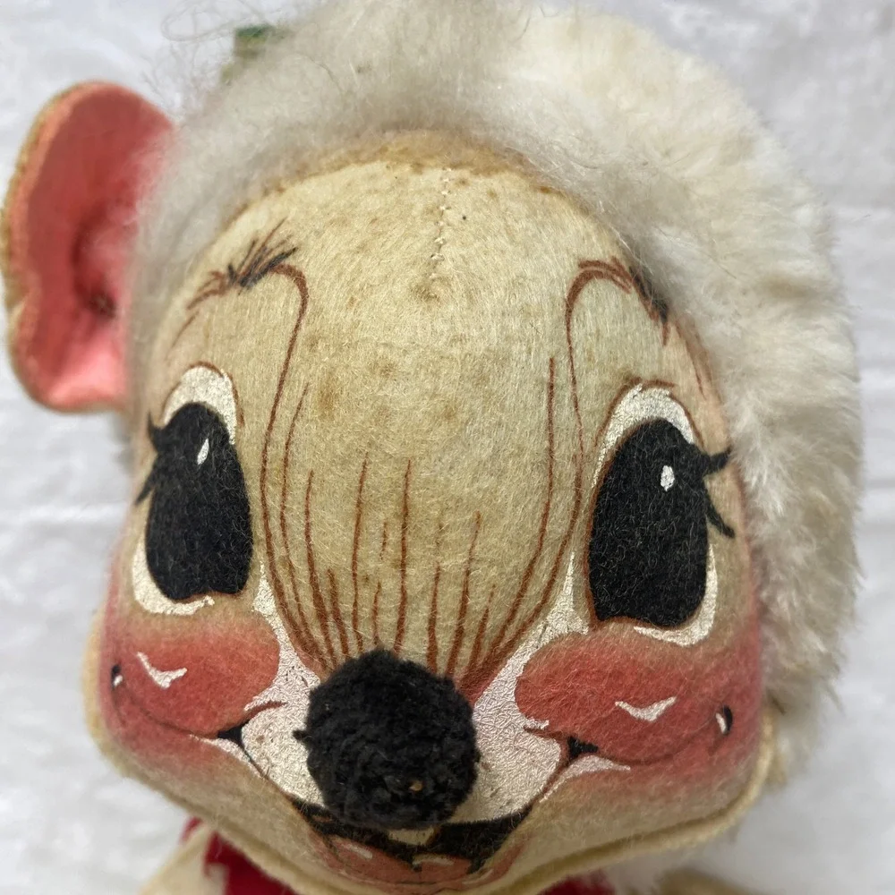 Annalee Handmade Felted Wool Bunny Rabbit Folk Art Christmas *Read AS IS‎